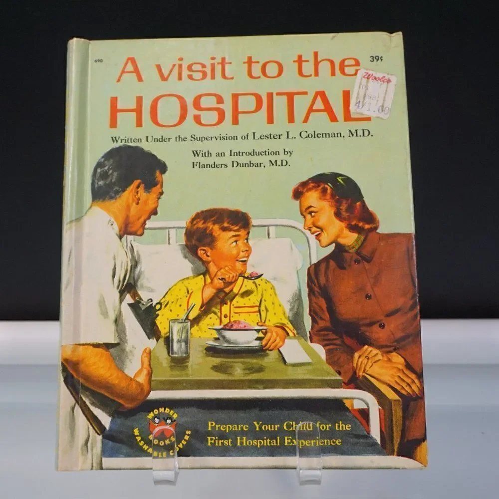 A Visit to the HOSPITAL by Francine Chase Vintage 1958 Wonder Books Hardcover